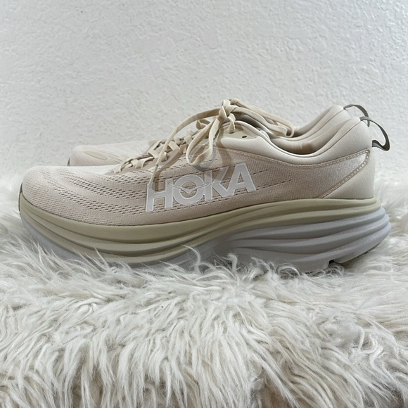 HOKA ONE ONE Bondi 8 'Oat Milk Barley' 1127953-OKB Size 14W NEW - Picture 5 of 15